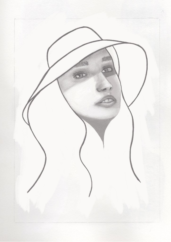 Face observation - HB/ 2B Pencil